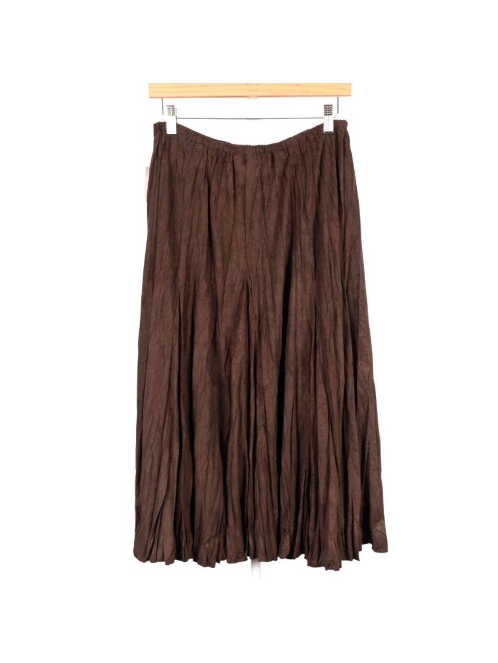 Cato Vegan Leather Midi Skirt M NEW Brown Boho Fairy Festival Whimsigoth Prairie - Picture 6 of 7